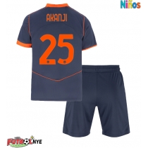 Camiseta Inter Milan Manuel Akanji #25 Tercera Equipación para niños 2025-26 manga corta (+ pantalones cortos)